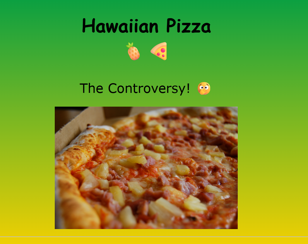 hawaiian pizza project